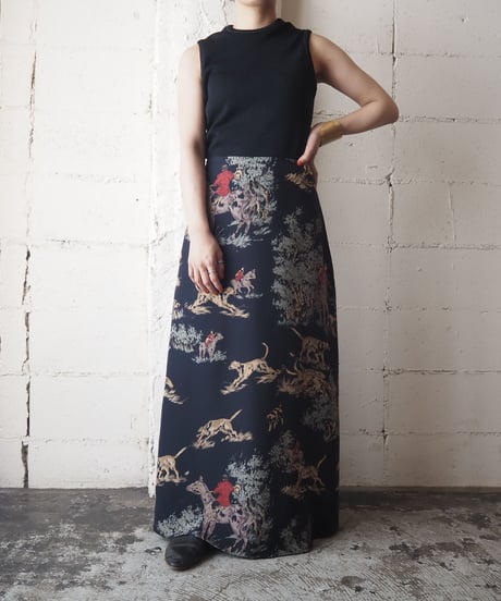 Hunting Pattern Tight Skirt BK