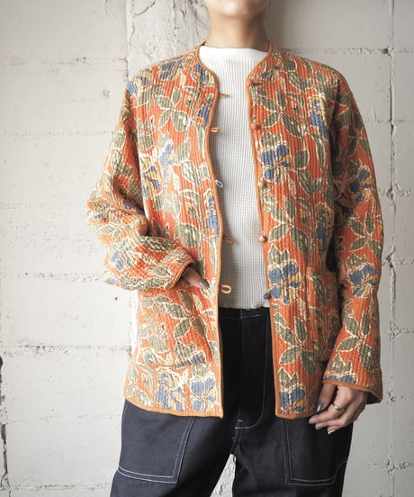 Floral Pattern Reversible Quilted Jacket ORYGN