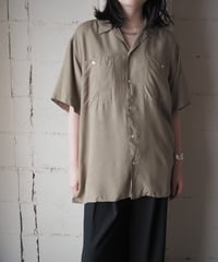 BARRY BRICKEN Open Collar Short Sleeve Silk Shirt BE