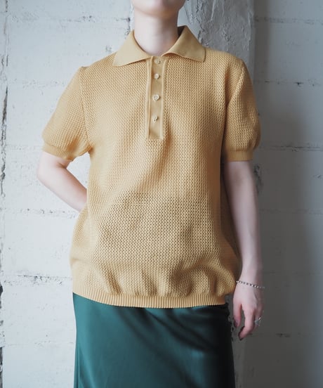 1970's Mesh Knit Polo YE