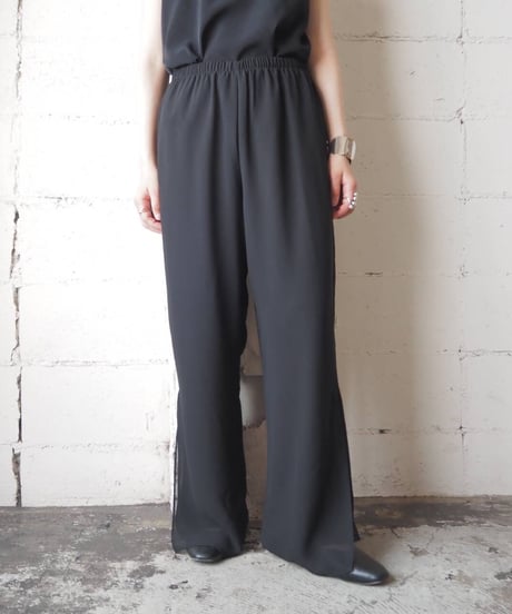 Sheer Layered Easy Pants BK