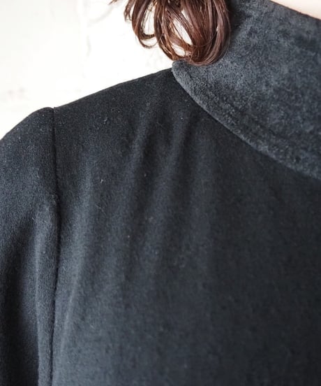 Leather Docking Mermaid Knit Dress BK