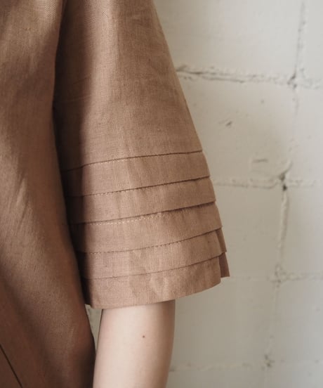 Pleats Design S/S Blouse BR