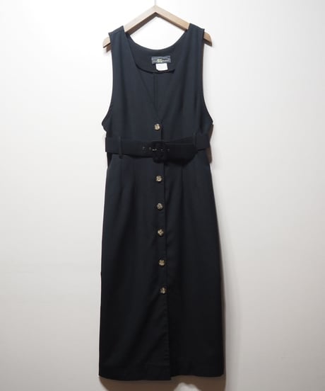 Front Button Jumper Skirt BK