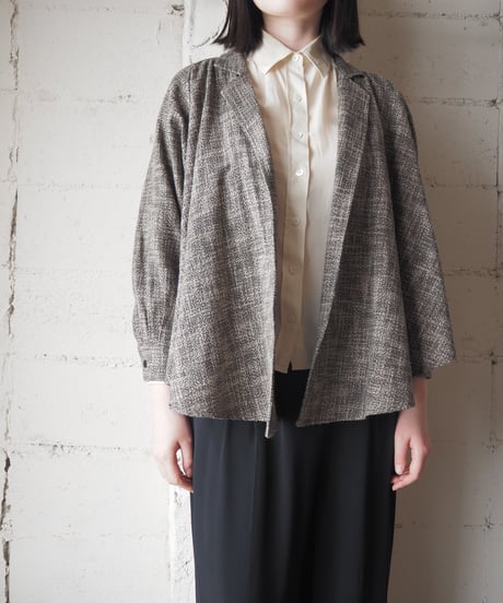 KENZO Flared Cotton Tweed Jacket BKIV