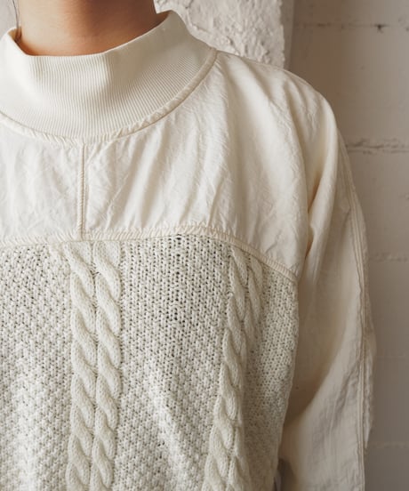 Knit × Nylon Docking Sweat IV