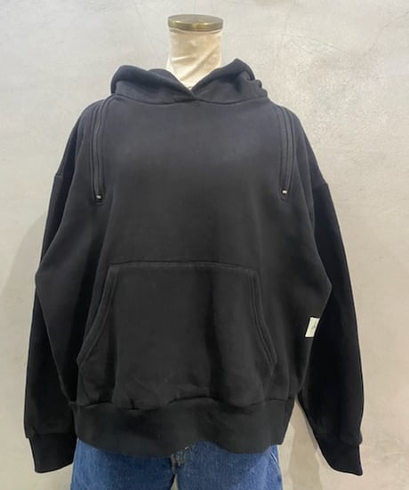 Shoulder Zip Hoodie BK