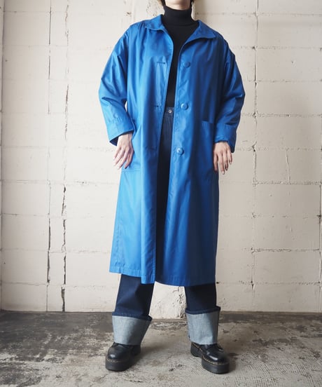Stand Collar Dropped Shoulder Coat BL