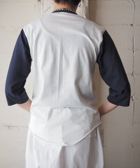 Henly Neck Bicolor Raglan Tee NVWH