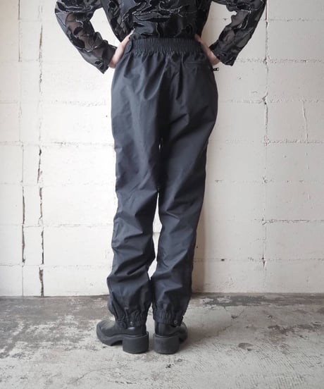 Side Zip Nylon Pants BK