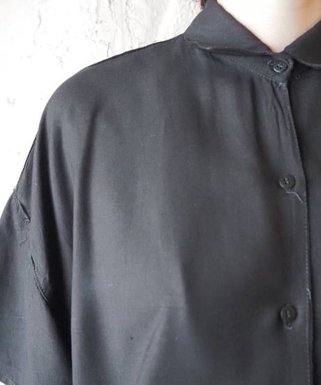 Dropped Shoulder Rayon Shirt BK