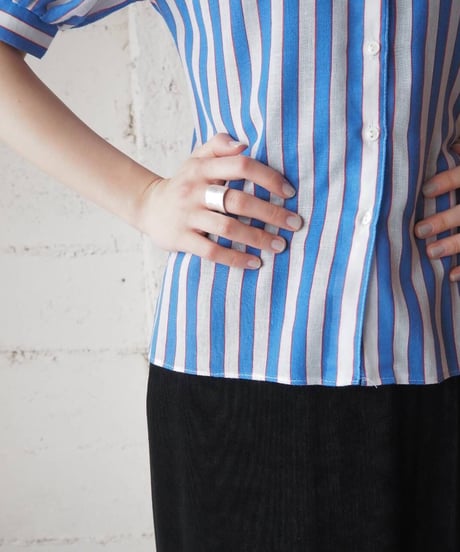 Puff Sleeve Stripe Blouse WHBL