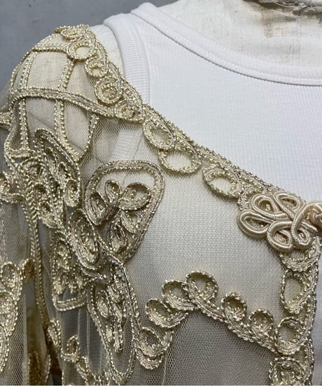 Tape Embroidery China Sheer Blouse GD