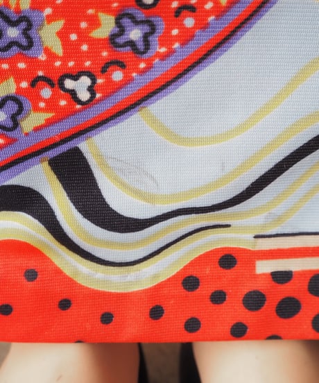 1970's Psychedelic Pattern Dress OR