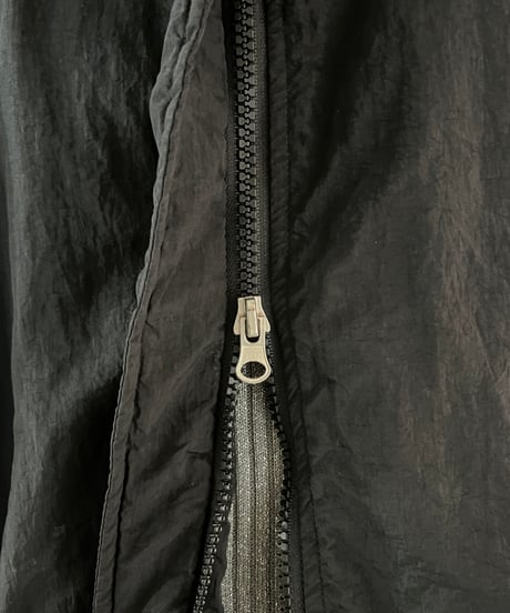 Double Zip Nylon Coat BK