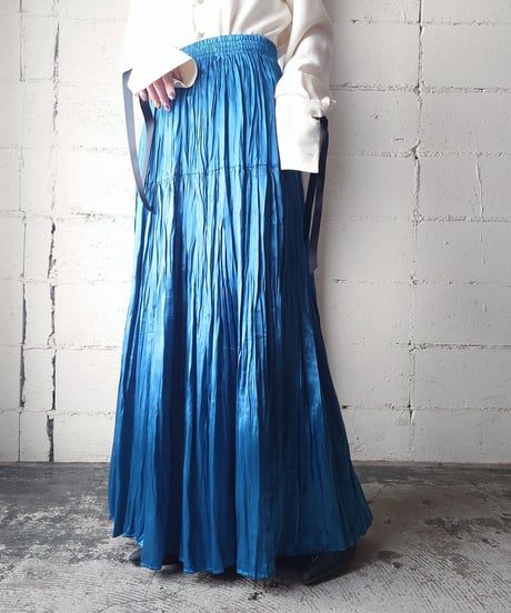 Satin Pleated Skirt BL
