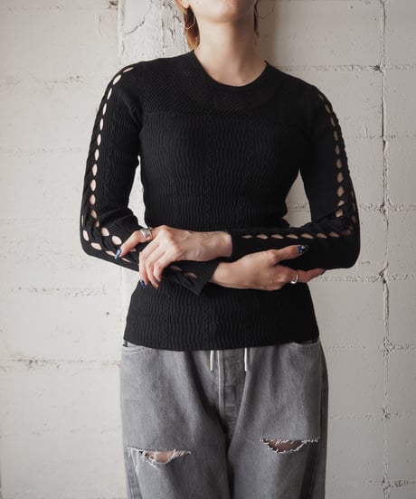 KENZO Cutout Sleeve Knit BK