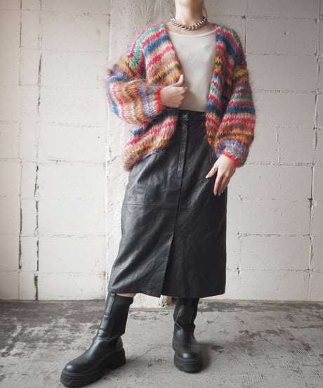 Les tricots d'O Multicolor Mohair Cardigan RE BL OR