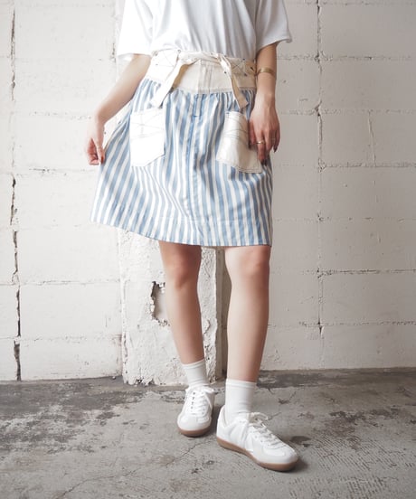 Ralph Lauren Striped mini Skirt BL WH