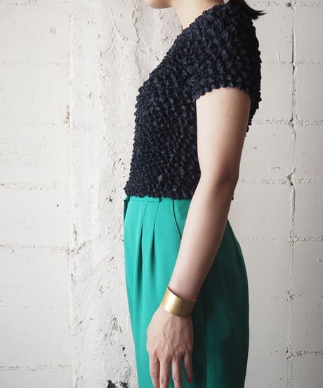 Short Sleeve Popcorn Tops BK