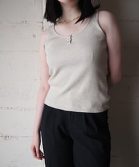 LAUREN Front Button Basic Tank Top BE
