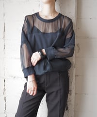intimissimi Sheer×Cutsewn Tops BK
