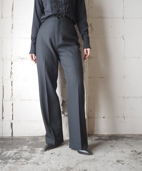 Center Press Straight Pants BK