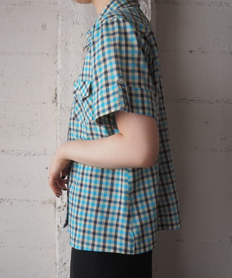 Short Sleeve Check Shirt BLYE