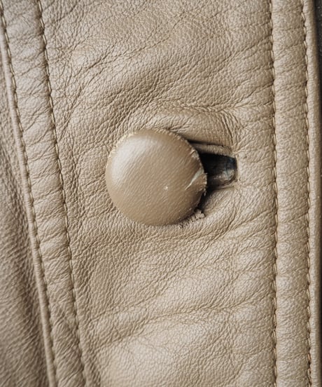 Open Collar Leather Jacket BE