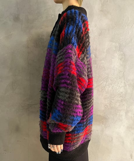 Check Pattern Knit Blouson BKREPUR