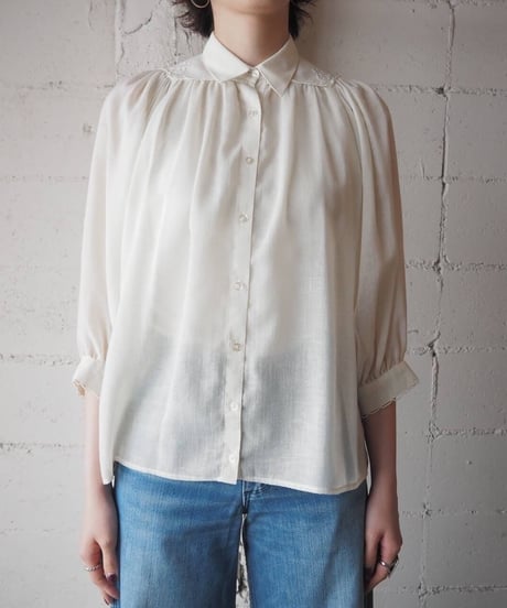 1970's Volume Sleeve Sheer Blouse IV