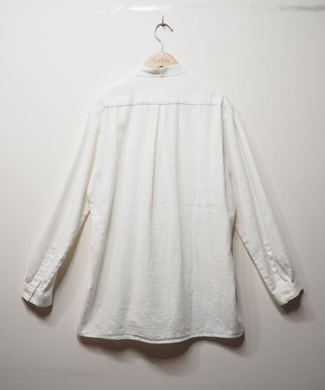 Pleated Front Stand Collar Shirt IV