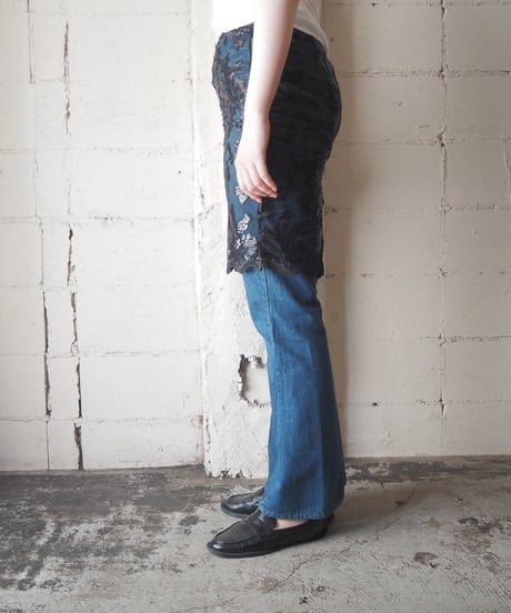 Sequin Tulle Pencil Skirt BK