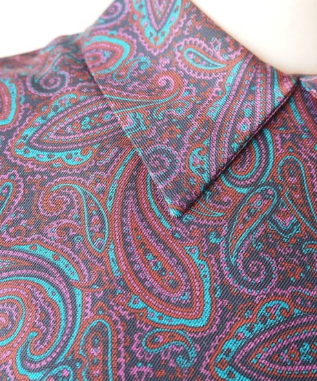 Paisley Pattern Pleated Dress PUR