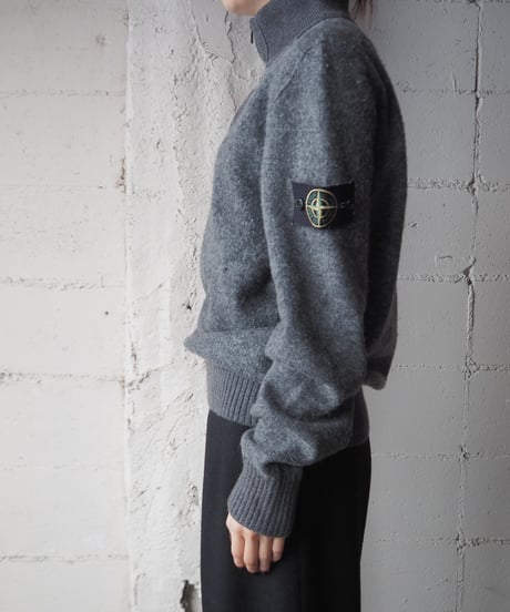 STONE ISLAND High Neck Half Zip Knit DGR