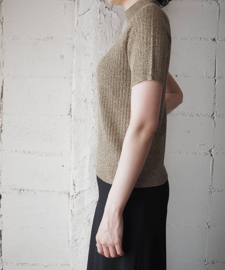 Shortsleave Rib Mock Neck GD