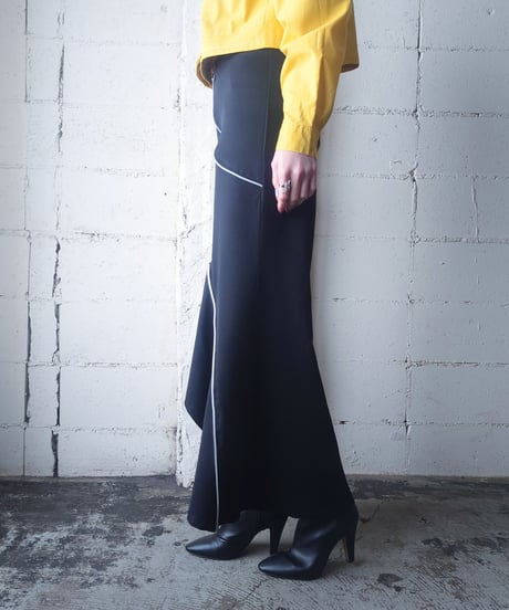Zip Design Mermaid Skirt BK