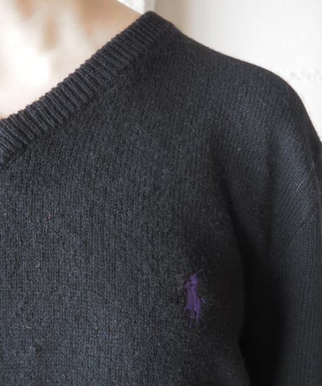 Ralph Lauren Wool V Neck Knit BK