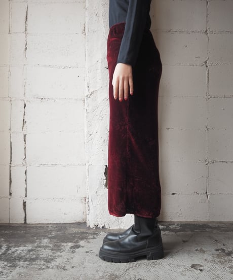 Velour Easy Tight Skirt BUR