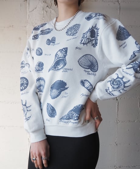 Many Shell Print Sweat WH