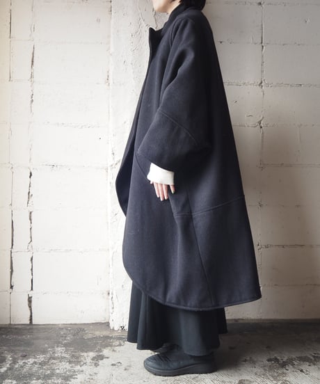 Stand Collar Cape Coat BK