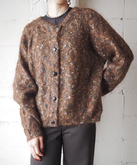 Mix Color Mohair Cardigan BR