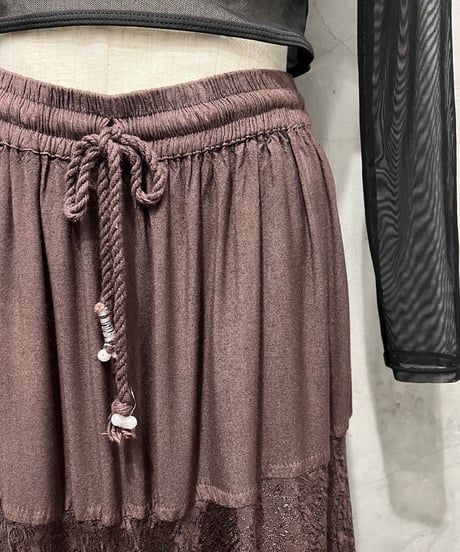 Embroidery Gradation Tiered Skirt BR