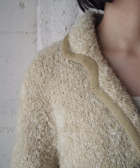 Open Collar Knit Coat BE
