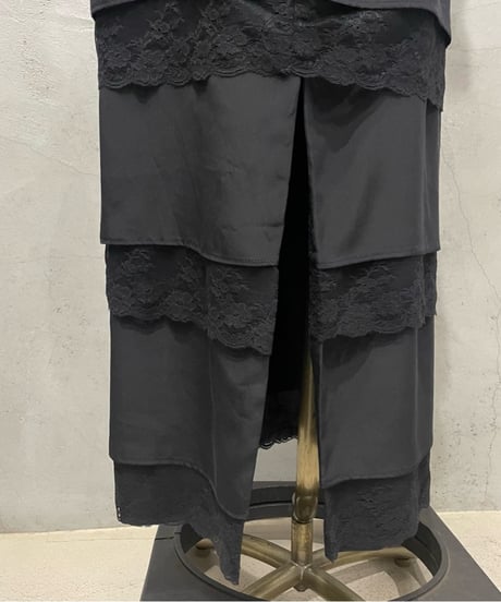 Lace Tiered Camisole Dress BK