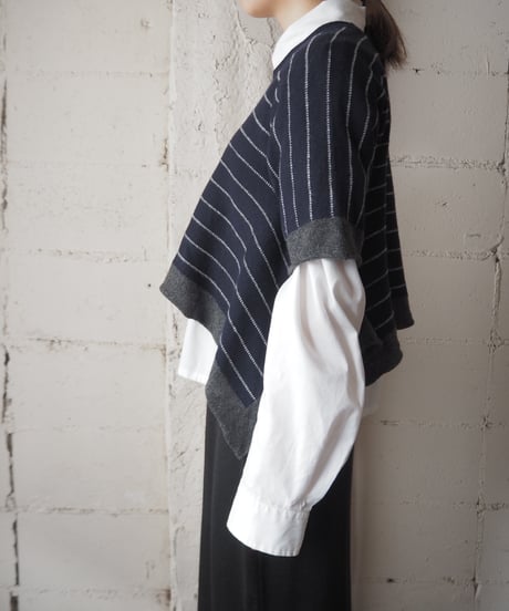 COMME des GARÇONS Stripe Square Hem Knit NVGR