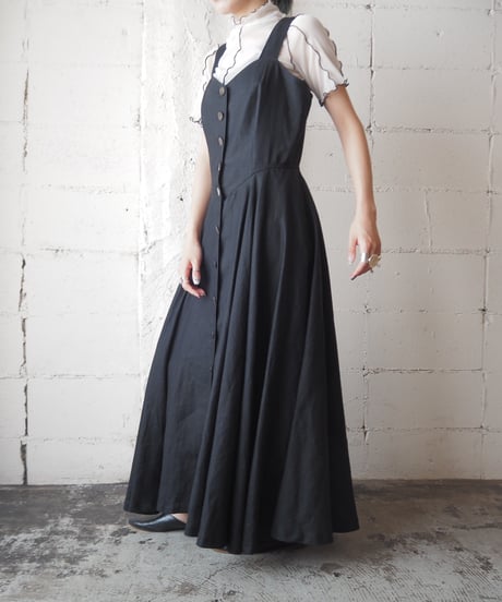 MaxMara Linen ApronDress BK