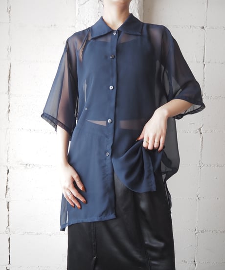 Short Sleeve Sheer Shirt NV