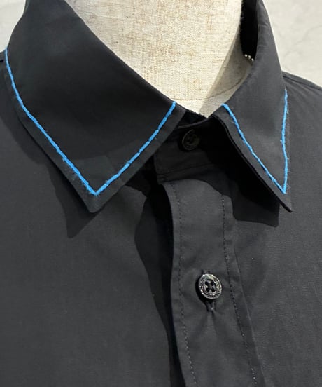 FRED PERRY × RAF SIMONS Color Stitch Shirt BK