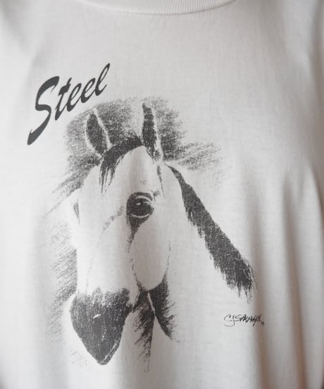 Horse Print Big Tee WH